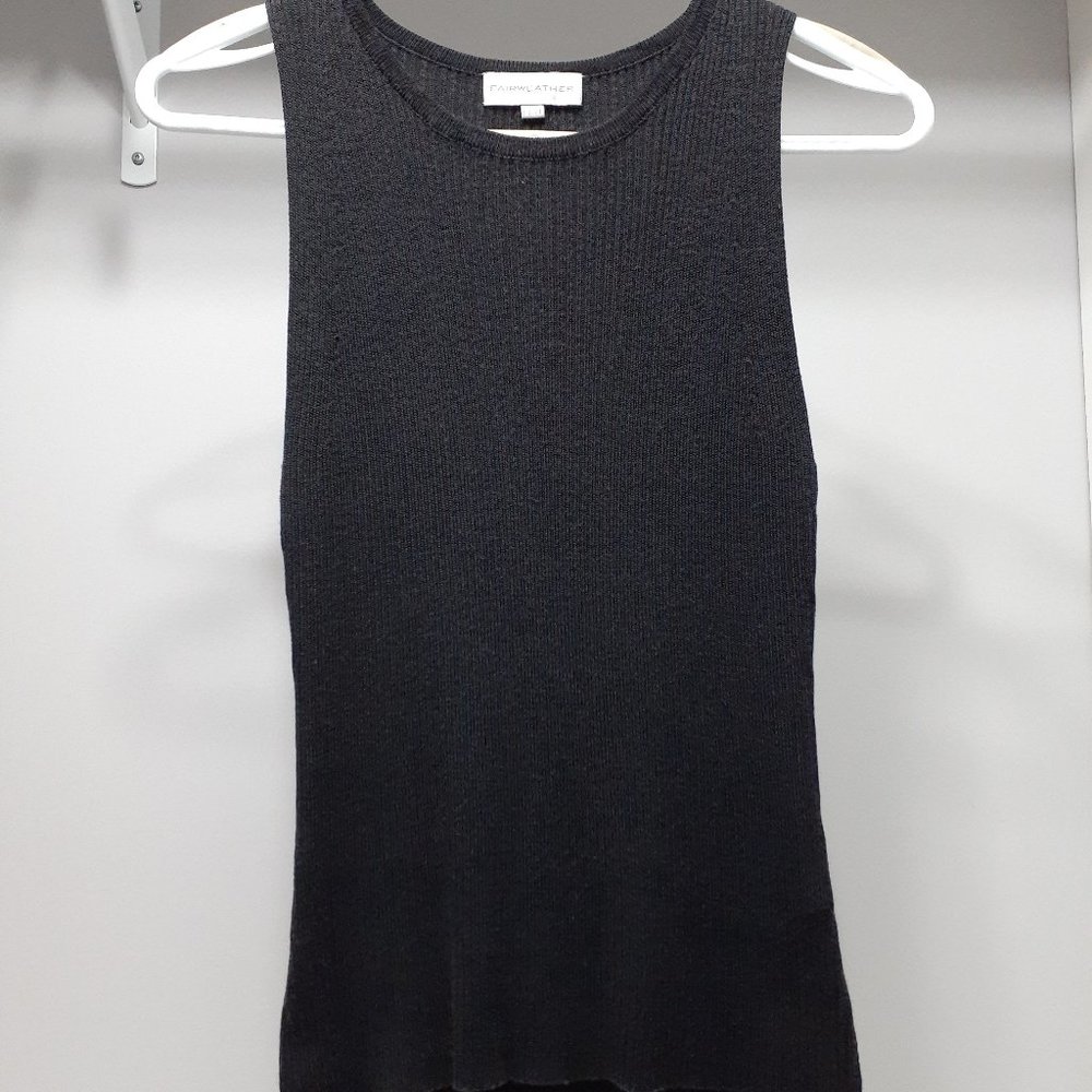Black Sleeveless Fitted Top